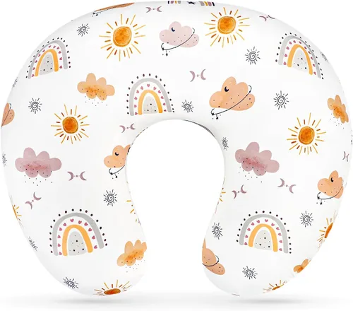 Vista 10 de Funda de almohada de lactancia, funda de almohada de lactancia para bebés, niñas y niños, suave y transpirable, dinosaurio azul (solo funda)