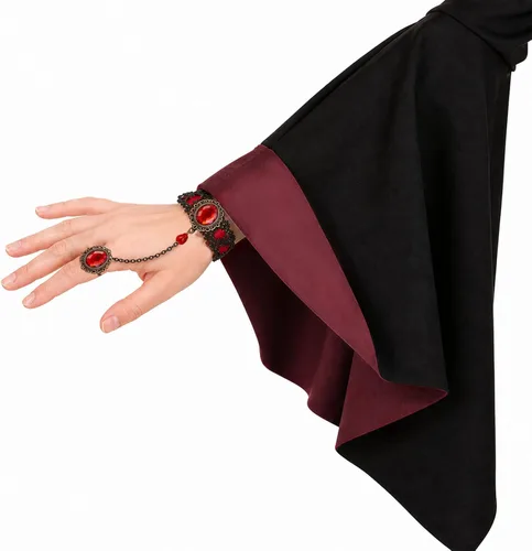 Vista 7 de Doloowee Disfraz de vampiro para niñas, disfraz de Halloween de 4 piezas
