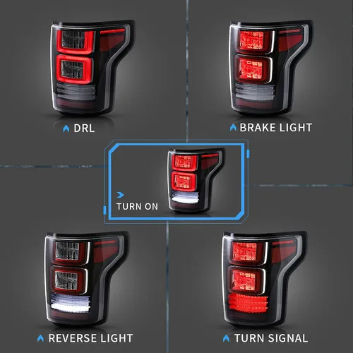 Vista 2 de VLAND luces traseras LED con barra DRL LED