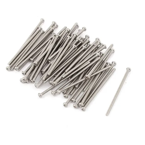 Vista 6 de uxcell Tornillos Phillips de cabeza cruzada de acero inoxidable 304 M2 x 0.118 in 60pcs