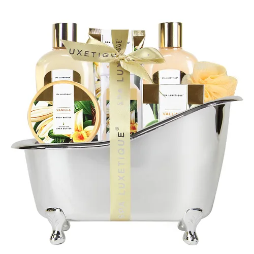 Vista 8 de Regalos de cuidado personal para mujeres, Spa Luxetique, 8 cestas de regalo para el baño y el cuerpo de margaritas para ella, juego de baño con baño