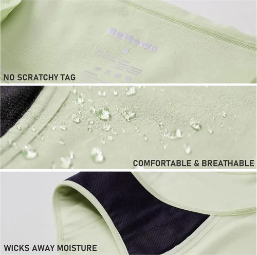 Vista 5 de Battewa Ropa interior absorbente lavable para incontinencia regular para mujer, bragas reutilizables a prueba de fugas para pérdida de orina