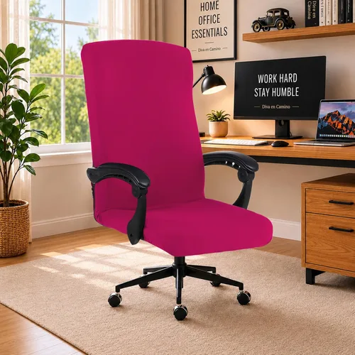 Vista 73 de Fundas elásticas resistentes al agua para sillas de computadora - Protectores lavables para respaldo giratorio y asiento para mascotas - Negro