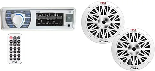 Vista 6 de Pyle Receptor marino Bluetooth estéreo + altavoces marinos dobles Pyle de 6 x 9 pulgadas Sistema de audio impermeable para barco