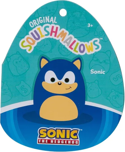 Vista 7 de Squishmallows Original Sonic the Hedgehog - Peluche de Sonic de 10 pulgadas, tamaño mediano