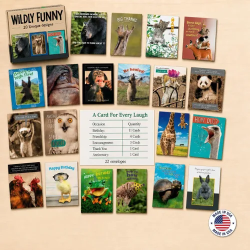 Vista 7 de Leanin' Tree Wildly Funny - Made In USA - 20 Tarjetas Surtidas con Sobres para Todas las Ocasiones, Tarjetas de Cumpleaños Suficientemente