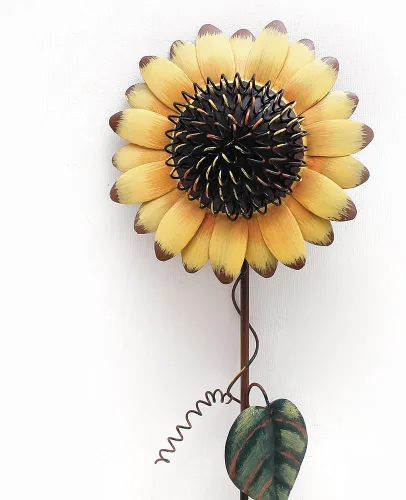 Vista 7 de Estacas de jardín de flores, letrero de metal para patio, estaca decorativa de plantas de girasol, arte de césped, decoración de patio, adornos