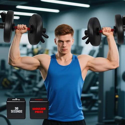 Vista 7 de 16" Olympic Dumbbell Handle, Loadable Dumbbells for 2-inch Olympic Weight Plates, Dumbbell Bar for Home Gym Strength Training, 2 Pair of Spring