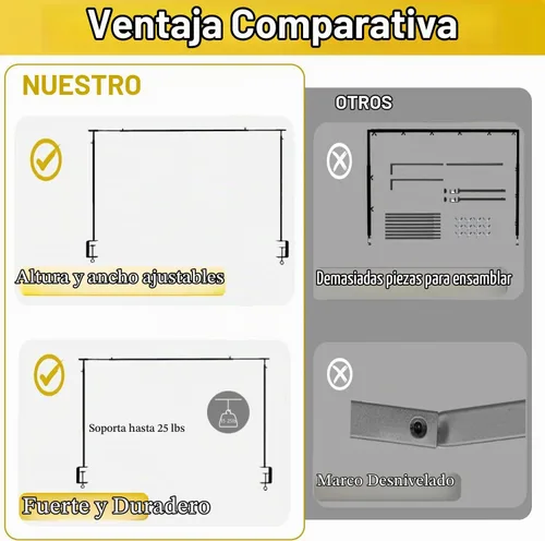 Vista 3 de Soporte de Barra Sobre la Mesa con Abrazaderas de 49 a 102 pulgadas, Soporte de Arco de Globos de Metal Ajustable, Arco de Mesa de Flores, Adecuado