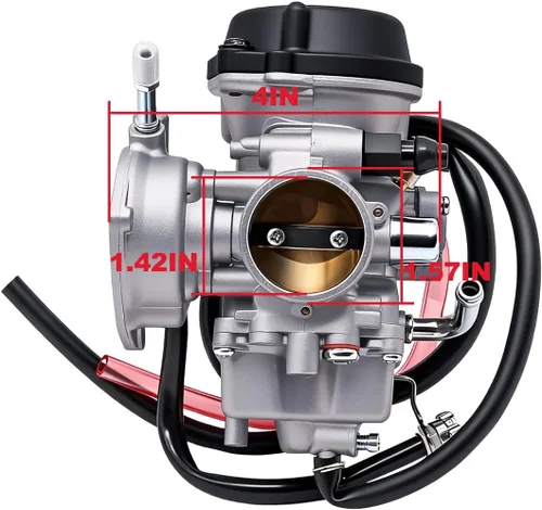 Vista 3 de Carburador LTZ400 compatible con Suzuki LTZ 400 LT-Z400 2003 2004 2005 2006 2007 Quadsport ATV Carb con filtro de aire, válvula de gasolina