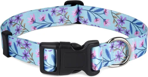 Vista 59 de Mihqy - Collar de perro, patrones geométricos florales, tribales, bohemios, collar de estilo étnico, suave y ajustable, para perros pequeños
