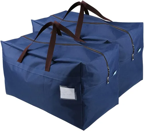 Vista 6 de AMJ Bolsa Contenedora de Almacenamiento para Decoraciones de Navidad Contiene Árboles de Navidad, Luces, Bolas etc, Bolsa de Abertura Superior Sin