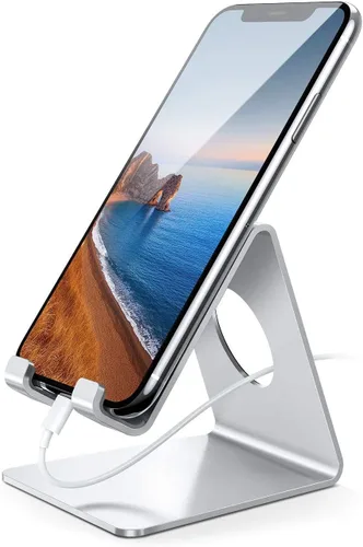Vista 11 de Lamicall Soporte para teléfono celular, base para teléfono: cuna, soporte, soporte para escritorio de oficina - negro