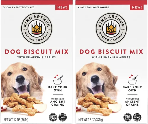 Vista 8 de King Arthur Mezcla de galletas para perros, calabaza y manzana, golosinas caseras para perros, 12 onzas