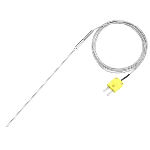 Vista 49 de MECCANIXITY Sonda de sensor de temperatura tipo K con termopar y enchufe, sonda de temperatura del medidor -50 a 1100°C (-58 a 2012°F), acero