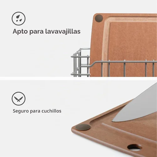 Vista 5 de Epicurean Tabla de cortar todo en uno de 10" × 7", nuez moscada marrón (Nutmeg/Brown)