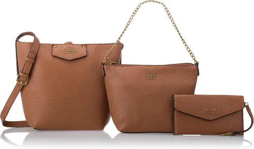 Vista 6 de GUESS Eco Brenton Cubo, Marrón Multicolor