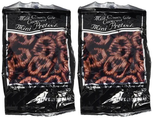 Vista 2 de Trader Joe's Mini pretzels cubiertos de chocolate con leche, 12 onzas (paquete de 2)