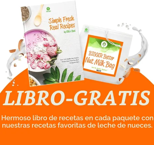Vista 4 de Bolsa para leche de frutos secos de calidad. Grande 12 inx 12 in de grado comercial. Bolsa reutilizable almendra leche y colador de alimentos.