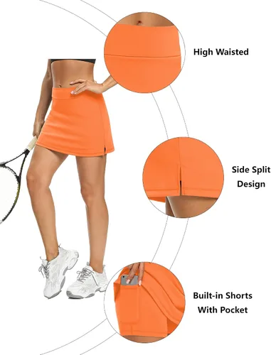 Vista 3 de LouKeith - Faldas pantalón deportivas de tenis y golf para mujer, pantalones cortos, de verano y con bolsillos para correr y entrenar