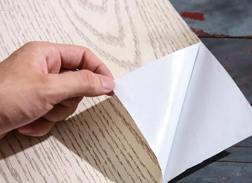 Vista 3 de UPREDO Papel adhesivo de grano de madera marrón, papel de pared, de vinilo, funitures para cajón, aparador (15.8 x 79 pulgadas, marrón)