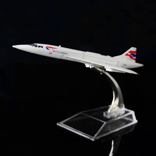 Vista 2 de 24-Hours British Airways G-BOAC Aleación Metal Souvenir Concorde Modelo Avión