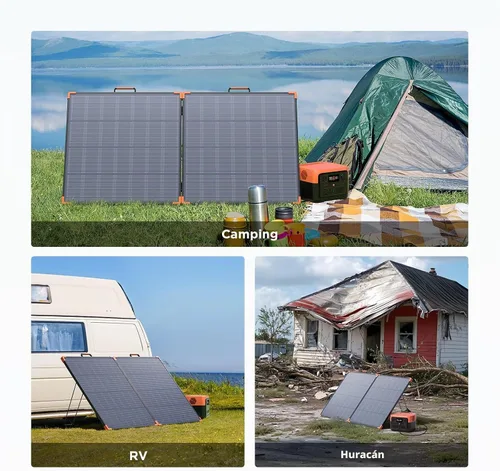 Vista 8 de ZOUPW 180W Panel solar portátil tipo N 16BB para central eléctrica 25% Efficiency Foldable Solar Panel for Jackery/Ecoflow/Bluetti/Anker, IP68