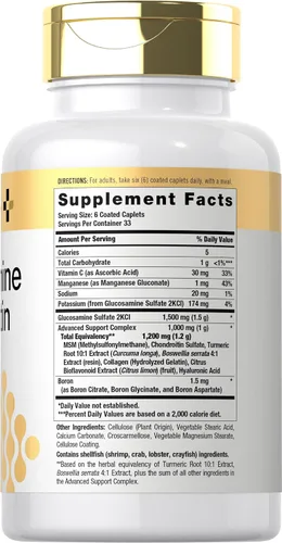 Vista 2 de Doctor's Way Glucosamina Condroitina MSM Cúrcuma 200 comprimidos