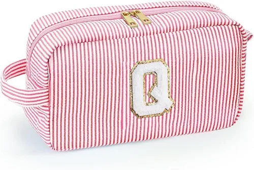 Vista 12 de Bonita bolsa grande de cosméticos de viaje, neceser con cremallera, bolsa de almacenamiento de maquillaje, bolsa de viaje, fiesta, boda, artículos
