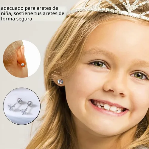 Vista 3 de AoedeJ Parte trasera de aretes de acero inoxidable con cierre de bola, reemplazos de parte trasera de aretes, parte trasera de aretes con tuerca