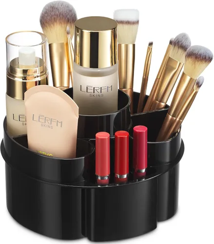 Vista 17 de Organizador de maquillaje giratorio de 360 grados – Altura ajustable y totalmente giratorio. El organizador de cosméticos perfecto para el tocador