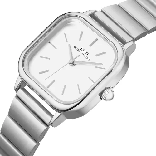 Vista 2 de IBSO BOERNI AIBISINO Relojes de cuarzo para mujer, esfera cuadrada, relojes casuales, reloj analógico, impermeable, reloj de moda para niñas
