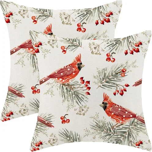 Vista 11 de Juego de 2 fundas de almohada navideñas de 18 x 18 pulgadas, con bastón de caramelo de hombre de jengibre, decoración de invierno, decoración