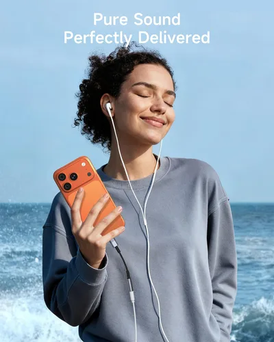 Vista 4 de Adaptador USB C a conector de auriculares de 3.5mm – Dongle de audio HiFi, cable tipo C a auxiliar hembra compatible con iPhone 17/16/15 Pro Max
