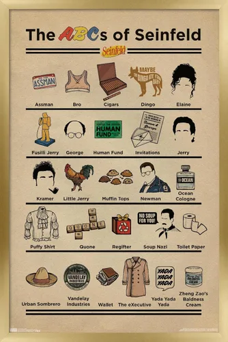 Vista 15 de Trends International Seinfeld - Póster de pared Abcs, 14.725 x 22.375 pulgadas, versión enmarcada en negro Versión con marco negro