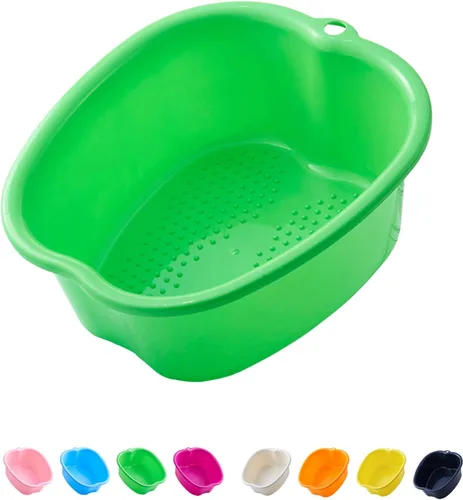 Vista 4 de AXLOFO® Cuenca de baño para remojar pies, bañera grande de plástico para remojar pies, cubo de baño para masajes de pies, ideal para quitar la piel