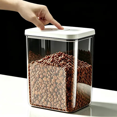 Vista 10 de LivLab Mker Contenedor de almacenamiento de comida para perros, contenedor hermético de 25 libras para alimentos para mascotas con taza medidora