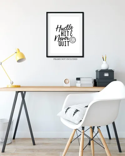 Vista 8 de Govivo Regalos de voleibol, impresión sin marco de 8 x 10 pulgadas, decoración de pared inspiradora, arte de pared deportivo para jugadores