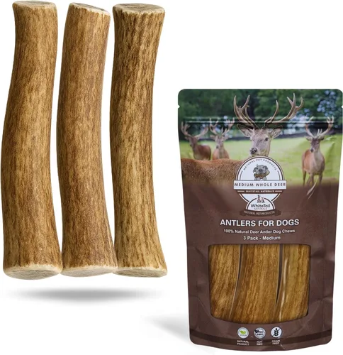 Vista 16 de WhiteTail Naturals - Cuernos de ciervo para perros pequeños (paquete de 12) cuernos masticables naturales para cachorros y pequeños masticadores