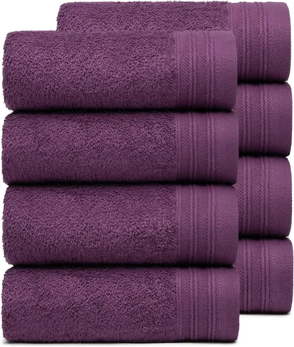 Vista 30 de Juego Premium de Toallas de 16 Toallas de Mano de 18" x 30" Color: Negro 100% Algodón 16 Toallas de Mano Ultra Suaves y Altamente Absorbentes