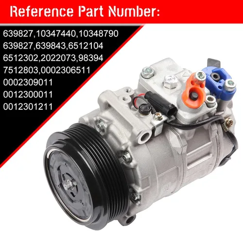 Vista 6 de cciyu Compresor 2006-2007 del acondicionador de aire apto para el compresor del embrague de la CA de Mercedes-Benz C230
