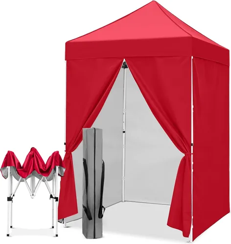 Vista 60 de EAGLE PEAK - Toldo desplegable de 5 x 5, toldo instantáneo para exteriores, fácil de instalar, refugio plegable de pierna recta (beige)