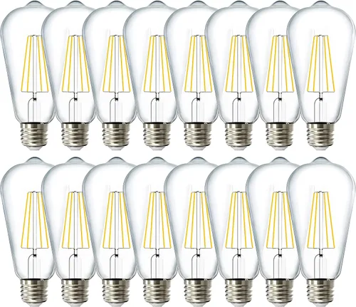 Vista 11 de ST64 - Bombilla de filamento LED de 8.5 W, varios colores y tamaños, 4/16 de pulgada
