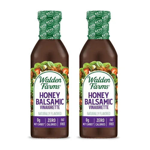 Vista 22 de Walden Farms Vinagreta balsámica de pera y blanca, sin calorías, sin gluten, baja en carbohidratos, apta para dieta cetogénica, vegana, sin azúcar