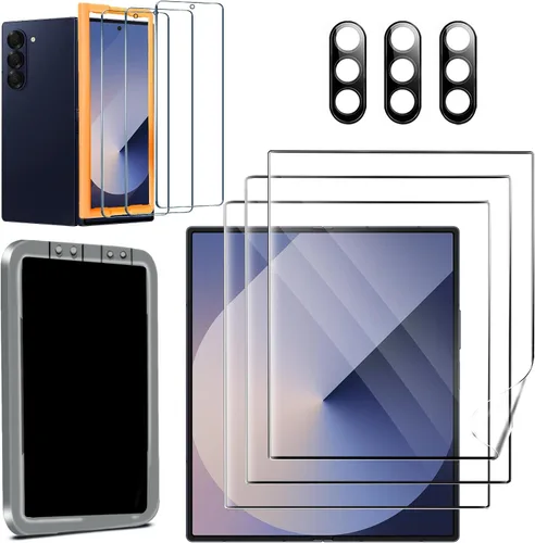 Vista 9 de Ferilinso - Protector de pantalla de privacidad para Samsung Galaxy S26, vidrio templado 3 Pack, 9H+ Hardness, Military-Grade Shatterproof, Case