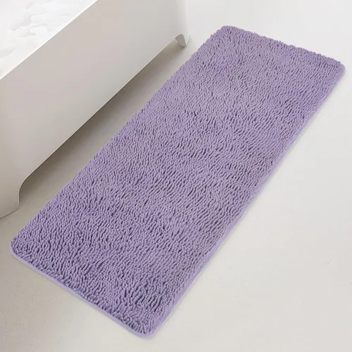 Vista 16 de Yeaban Alfombra de pasillo de baño de 24 x 72 pulgadas, antideslizante, alfombra de baño larga de felpilla gruesa, absorbente y lavable, alfombra