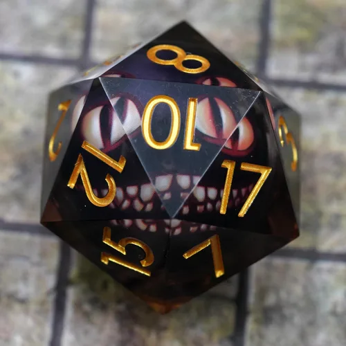 Vista 14 de Dados de mazmorras y dragones D20,3.346 in Dragon Eye D20,Dados de núcleo líquido para TTRPG
