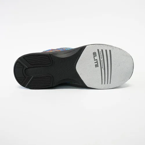 Vista 9 de ELITE Zapatos de bolos con cordones Blue Swirl para mujer con suela deslizante en los zapatos derecho e izquierdo