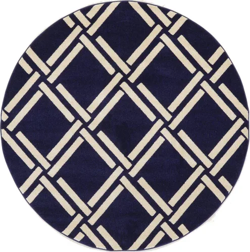 Vista 19 de Unique Loom Trellis Collection - Alfombra geométrica moderna azul marino (3 pies 3 pulgadas x 5 pies 3 pulgadas)