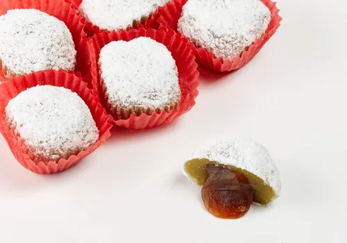 Vista 5 de Pastel de arroz japonés Mochi Daifuku (té verde) 7.4 oz / 210 g (paquete de 1)